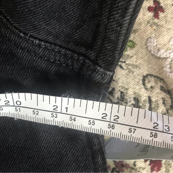 New ! Black Collarless GAP Denim Jacket - Size Large - Picture 8 of 10